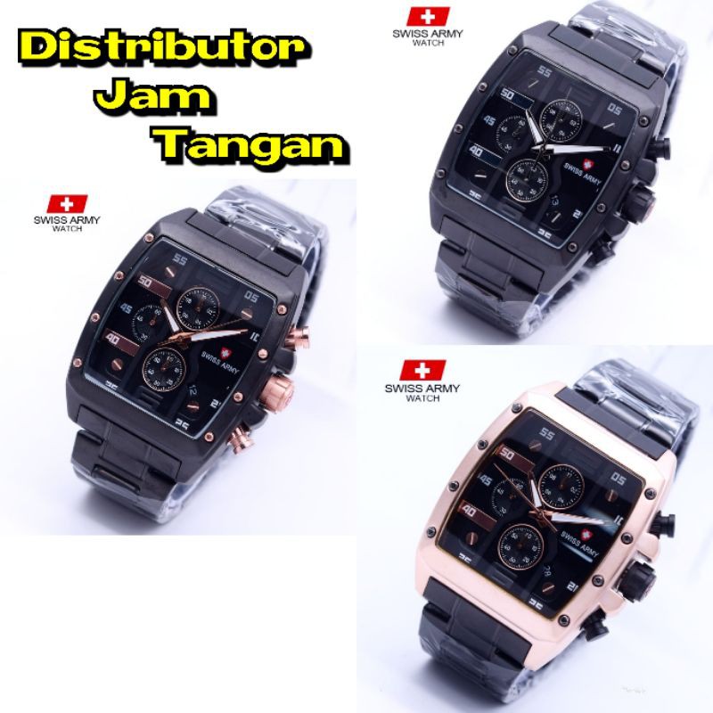 Jam Tangan Pria Sa 6395 Kotak Stainless