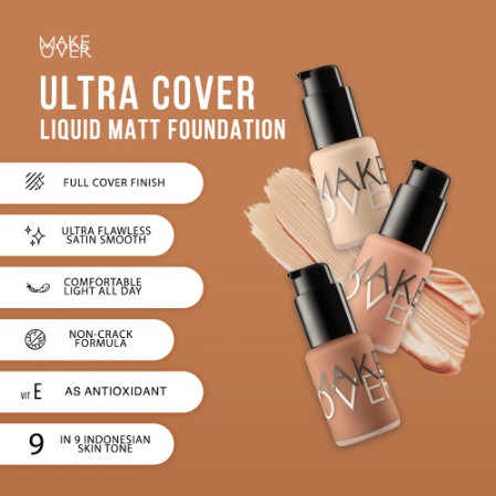 MAKE OVER Ultra Cover Liquid Matt Foundation 33 ml - Matte Foundation
