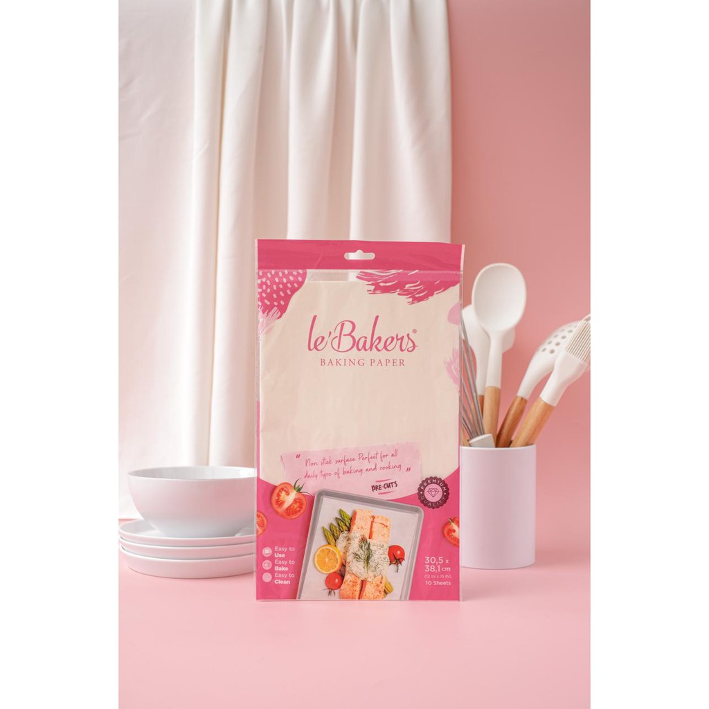 

Le Bakers Baking Paper Baking Parchment Pre-Cut 12x15inch