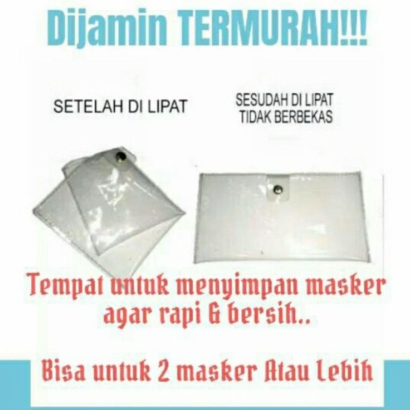 Dompet pouch masker mika transparan