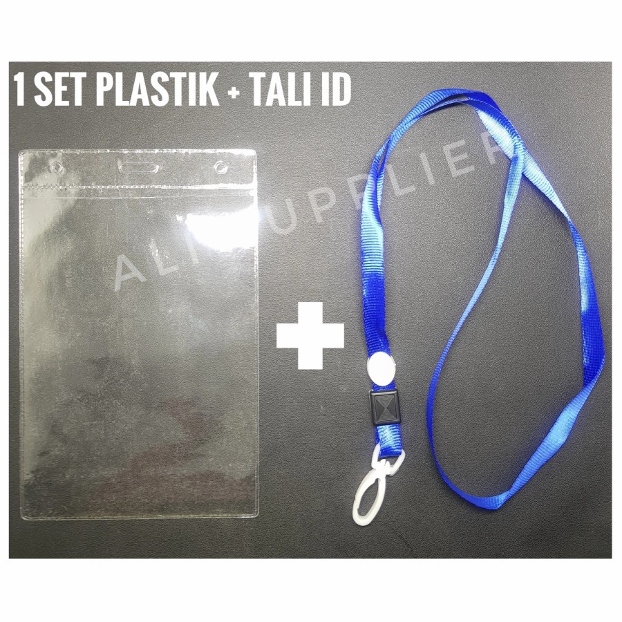 SET PLASTIK ID 1 SET NAME TAG + TALI DIJAMIN MURAH