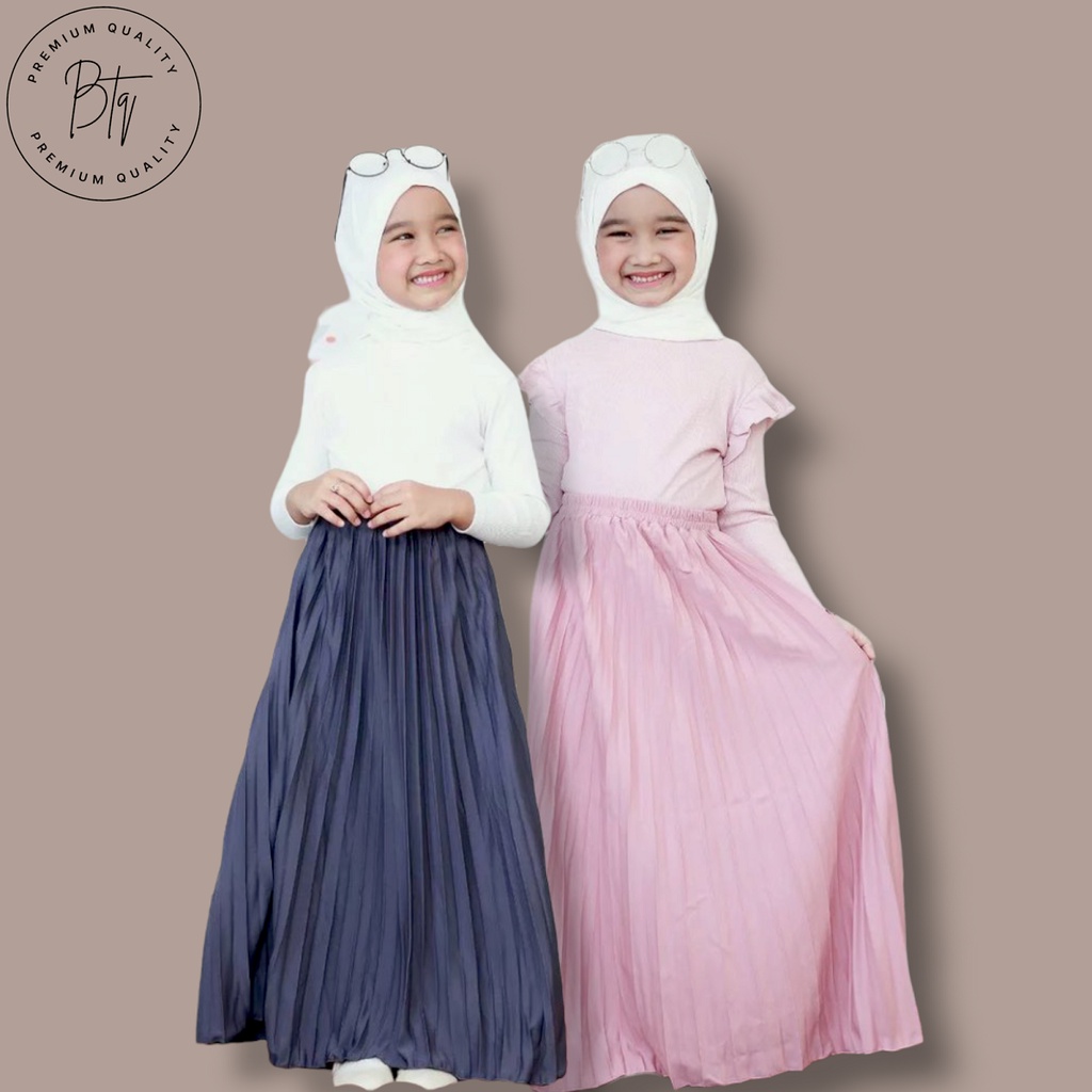 Rok plisket anak premium 3-5 Tahun 100% original