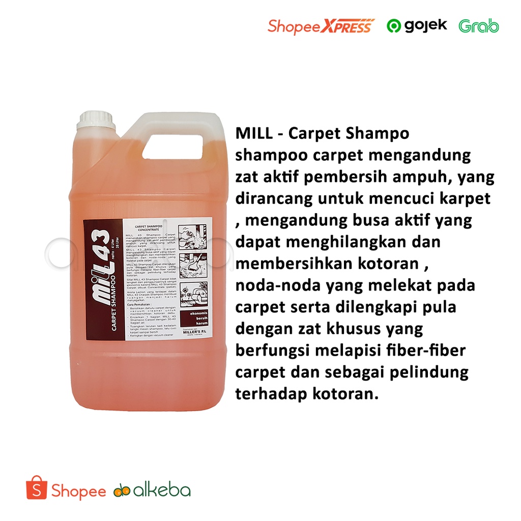 Carpet Shampo Sampo Penghilang Noda dan Pewangi Pencuci Karpet Sofa Kasur 4 Liter