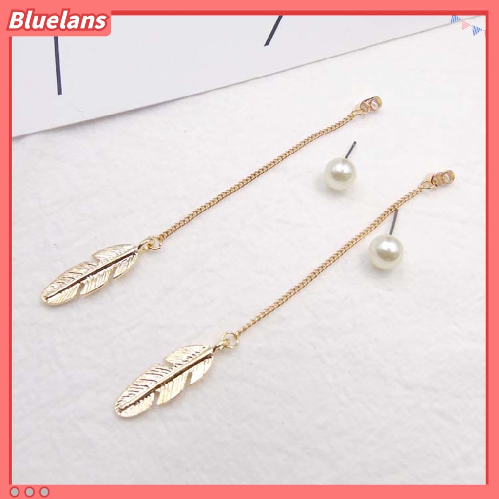 Bluelans Drop Earring Exquisite Creative Leaf Design Dangle Earing for Girl