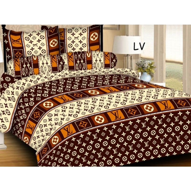 Kain Sprei Piyama Microtex Disperse Motif LV Ori