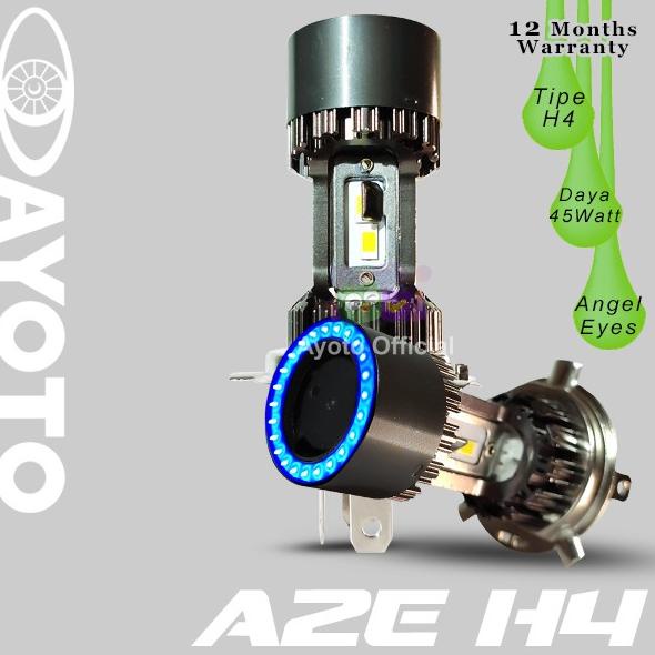 (1 pc) Lampu LED Mobil AYOTO A2-H4 PNP 45 Watt 10000LM