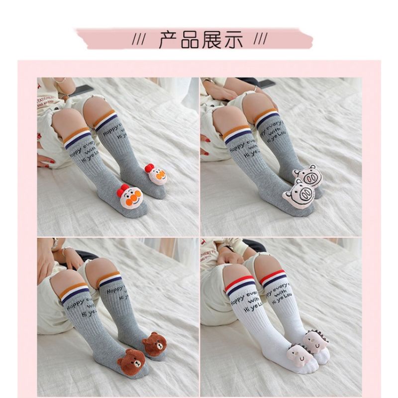 kaos kaki bayi panjang karakter lucu/kaos kaki anak lucu/kaos kaki anak import