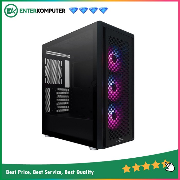 Casing PC CUBE GAMING STALLA BLACK - ATX - Vertical GPU Exclude Riser