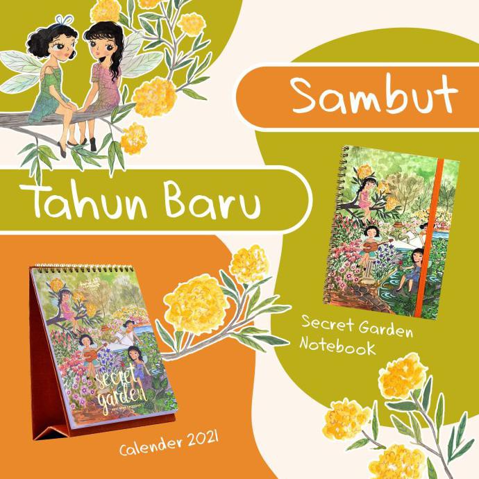 

READY BAYAR DITEMPAT Paket Kalender Meja / Planner Secret Garden Kamalika Artprints CUCI GUDANG Kode