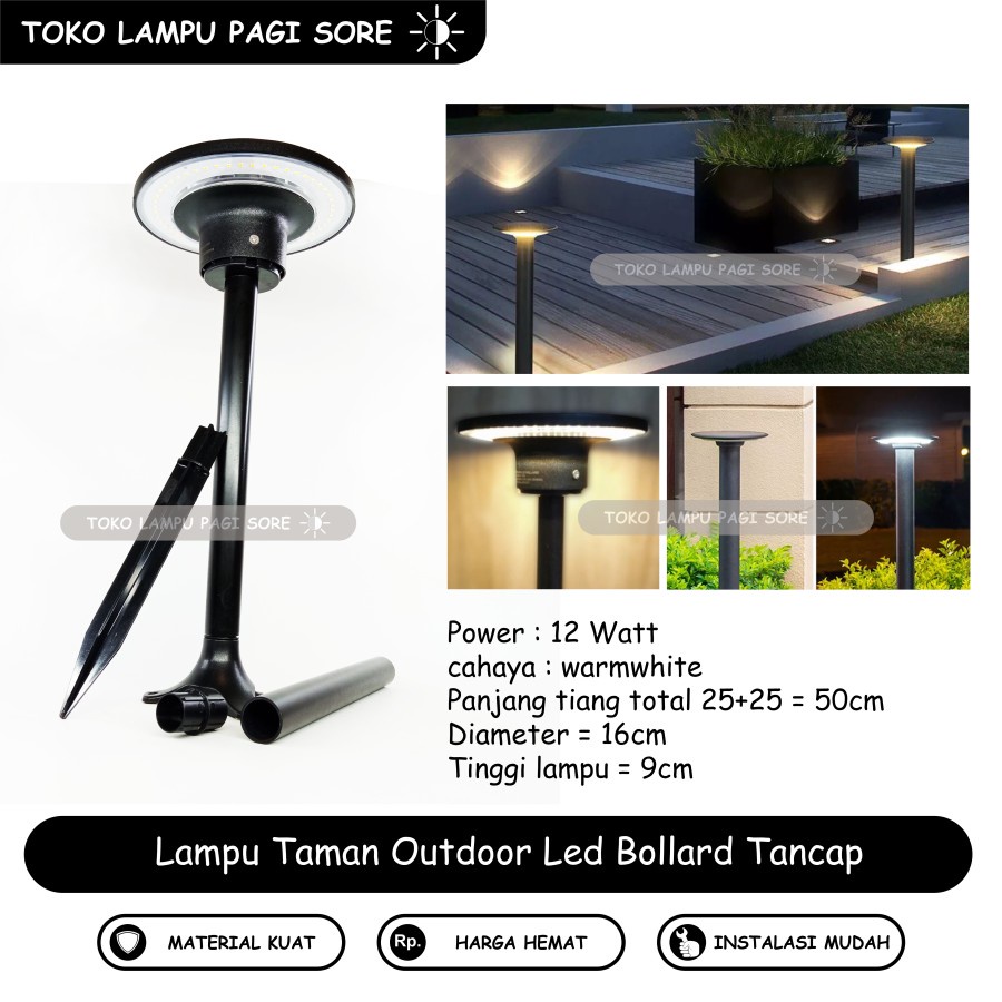 Lampu Taman Outdoor Led Bollard Tancap