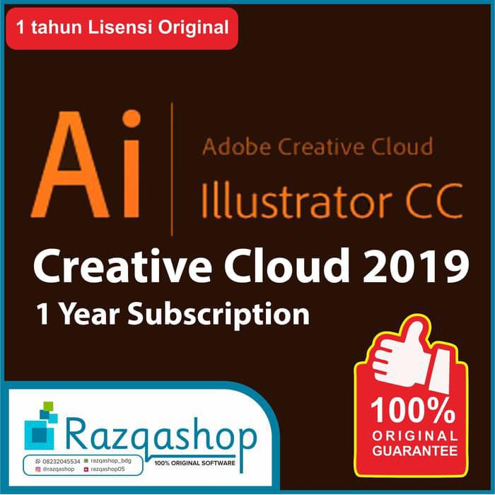Adobe Illustrator CC 2019 anuall plan 1 tahun original