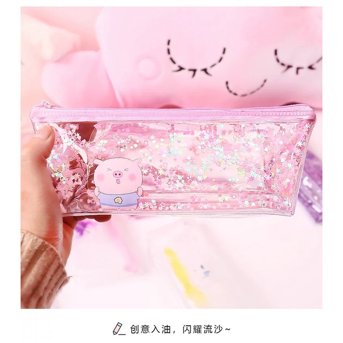 

Kotak pensil kartun/Gadis kreatif pasir hisap/pen case promo