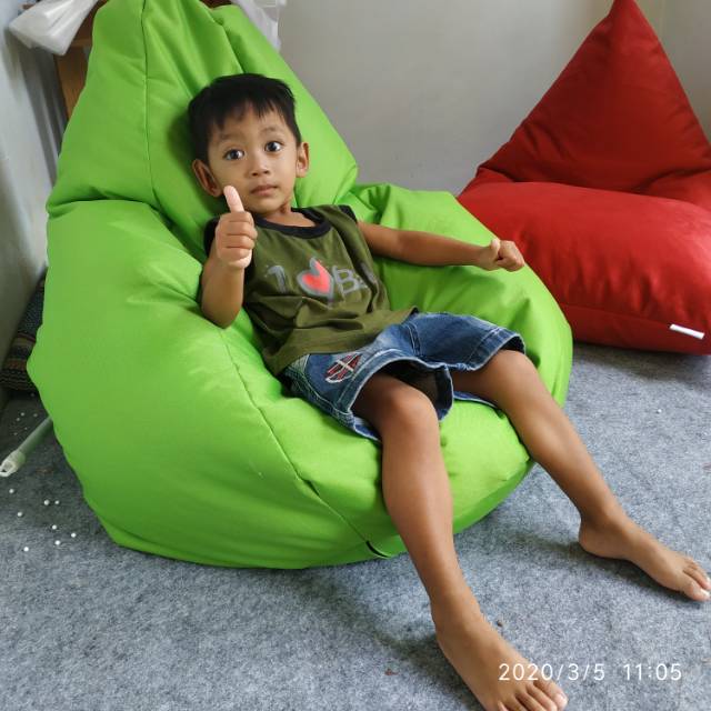 Beanbag labu. Medium.ful isi.kursi pantai.sofa game
