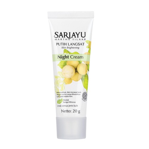 Sariayu Night Cream Putih Langsat 20g Sari Ayu