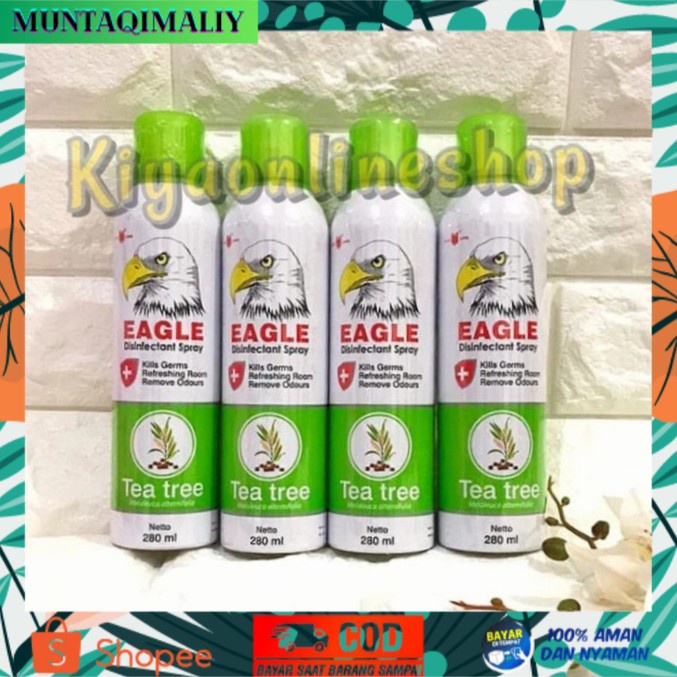 [TERBARU] EAGLE EUCALYPTUS DISINFECTANT SPRAY TEA TREE OIL 280 ML