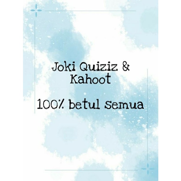 JOKI QUIZIZ & KAHOOT