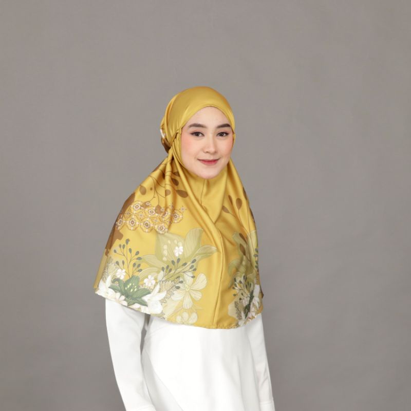 Hijab Instan Bergo Khimar Printing Armani Silk Premium