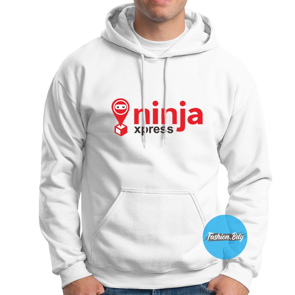 SWEATER HOODIE PRIA NINJA XPRESS BLACK NAVY GREY MERAH PUTIH