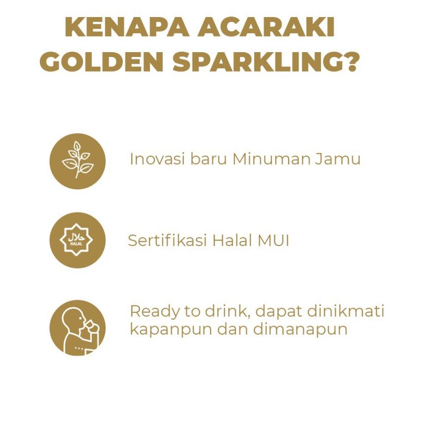 

[PRODUK BWWZC] Paket Acaraki Golden Sparkling isi 3pcs 320ml - Kunyit Asem with Soda II9