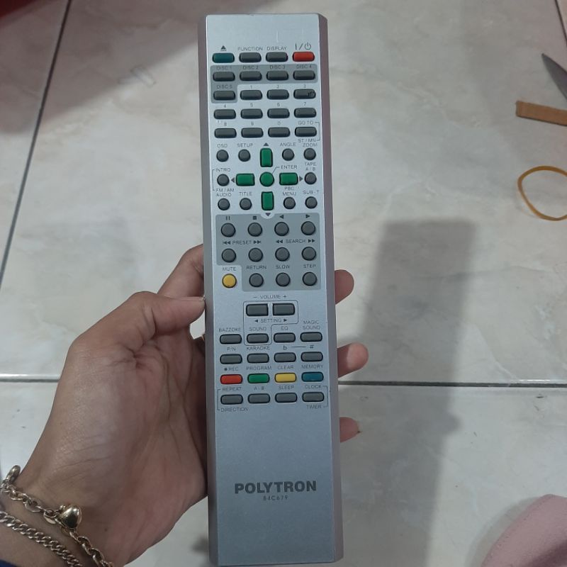 REMOTE REMOT DVD HOME TEATER POLYTRON TIPE 84C679 ORIGINAL ASLI