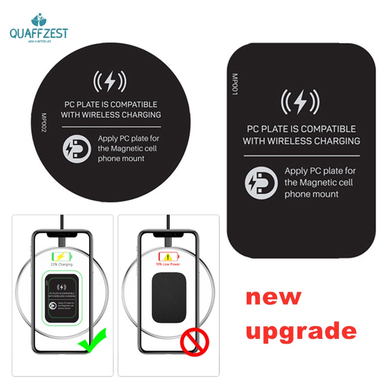 Stiker Plat Metal Magnetik Holder Charger Wireless Handphone Untuk Mobil