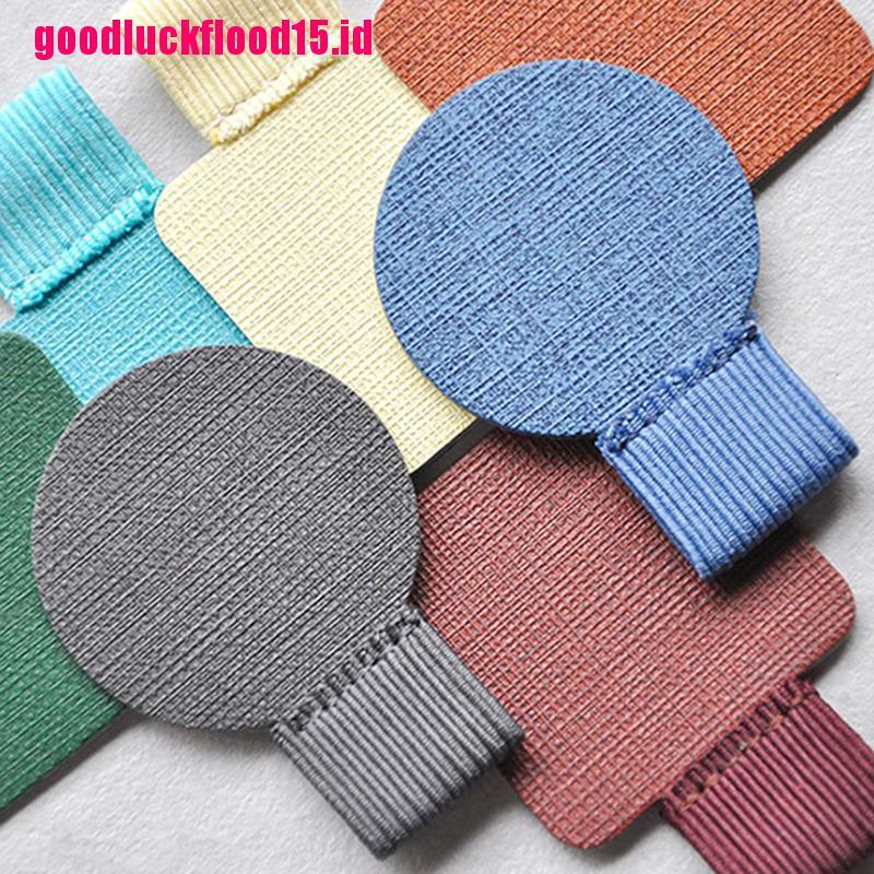 {LUCKID}2pcs Colorful Self-adhesive Leather Pen Clip Pencil Elastic Loop for Notebooks