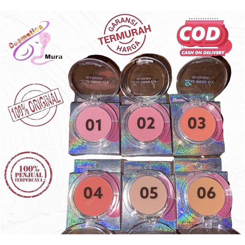 [ blush on single ] lameila blush on singla korean style - blush on lameila powder