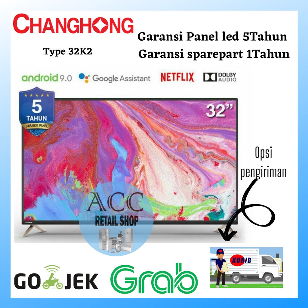 CHANGHONG LED TV 32 INCH L32K2 SMART LED TV - NETFLIX