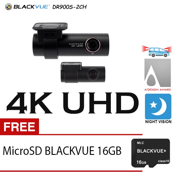 Blackvue DR900S-2CH Dashcam 4K UHD, 2 Kamera, Cloud