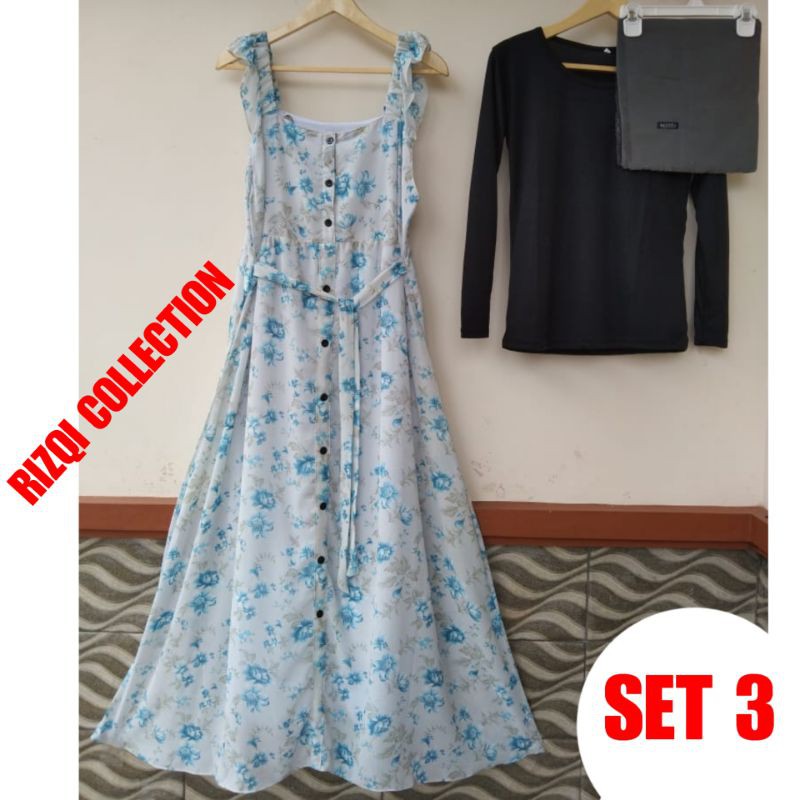 REALPICK SETELAN DRESS OVERAL CERUTY BEBYDOLL FULL FURING ORIGINAL RIZQI COLLECTION