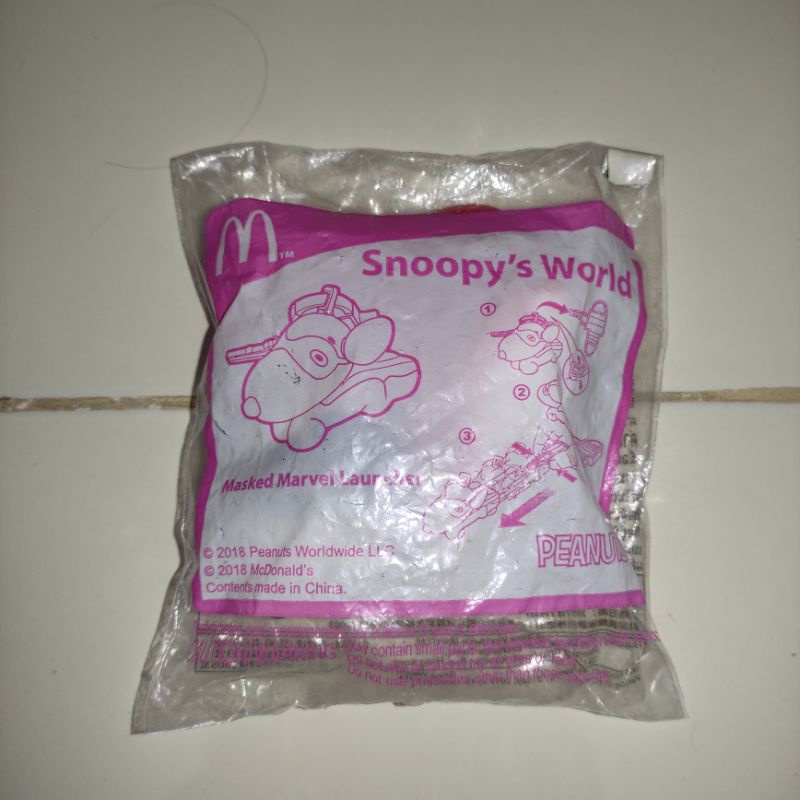 Masked Marvel Launcher - Snoopy World - The Peanuts - Happy Meal Mc Donald Donalds McD Figure