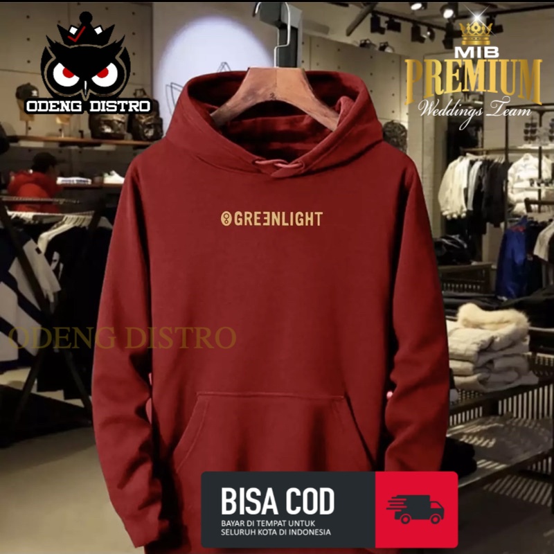 Hoodie Greenlight #1 Premium Gold Jaket Sweater Basebal Varsity Distro Keren Kekinian Termurah Bandu