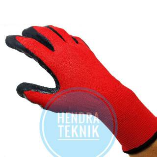 SARUNG TANGAN  NYLON KARET TEBAL KAOS  TANGAN  KERJA LATEX  