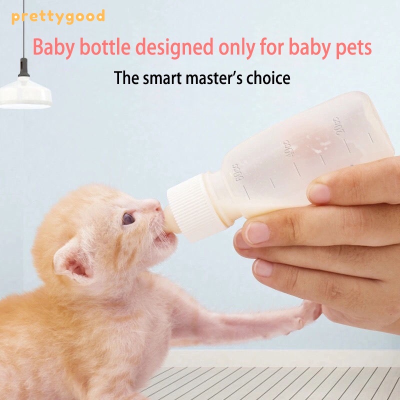 Prettygood60Ml Botol Silikon Hewan Peliharaan Dot Kucing Botol Susu Anjing Kitten Perlindungan Dan Keamanan Lingkungan -PD