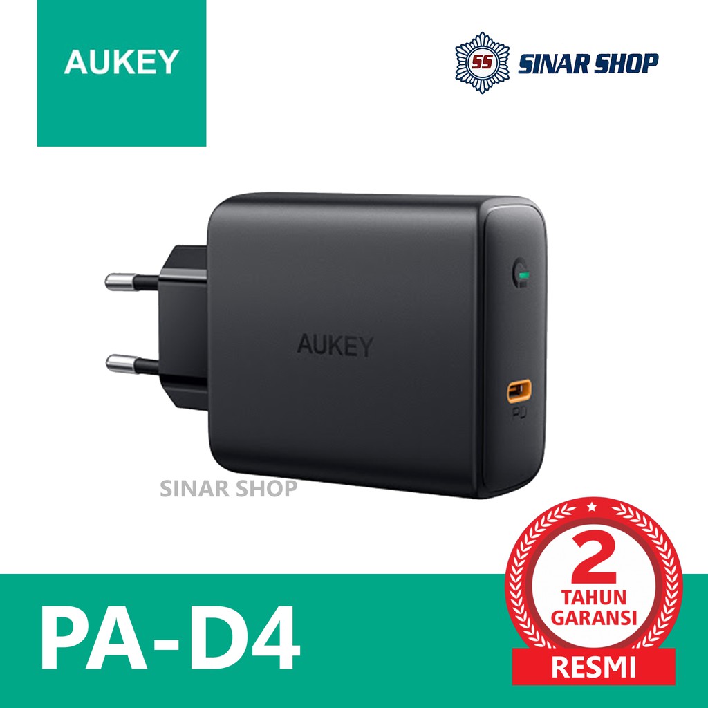 Aukey Adapter Charger PA-D4 Original - Garansi Resmi