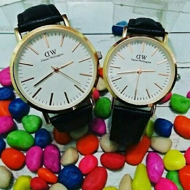 Original JAM TANGAN DW KULIT COUPLE DW05 Premium Kekinian