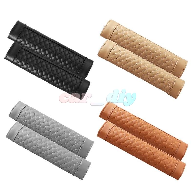2pcs Cover Sabuk Pengaman Mobil Universal Bahan Kulit Nyaman