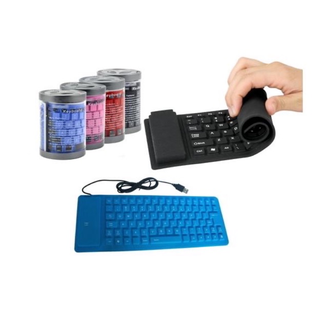 Keyboard Flexibel USB / Keyboard Gulung Anti Air