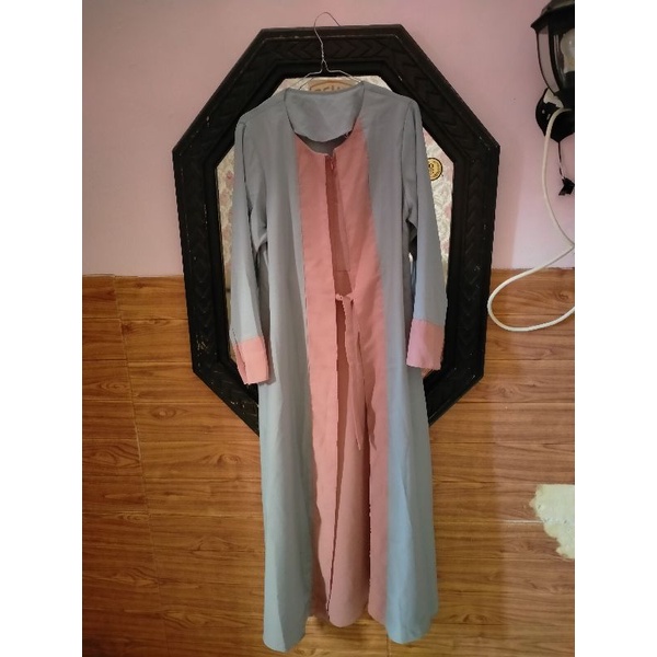 gamis warna pink abu