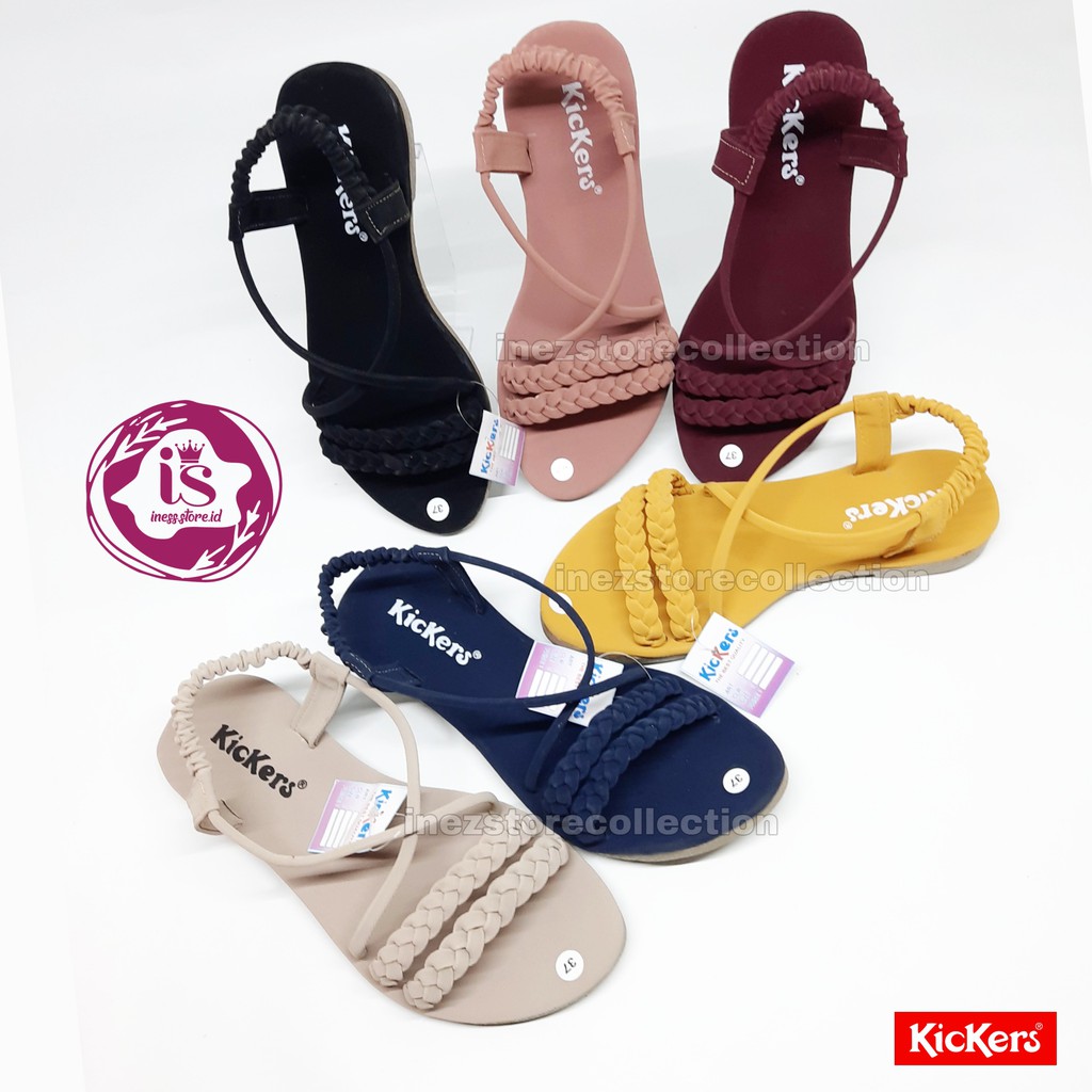 SANDAL SANTAI WANITA KICKERS SLOP KODE SLP KEPANG MURAH HARGA GROSIR