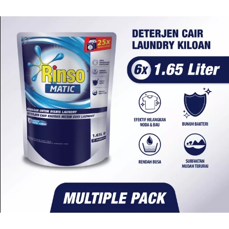 RINSO Matic Profesional Deterjen Liquid 1,65 L / 1650 ml