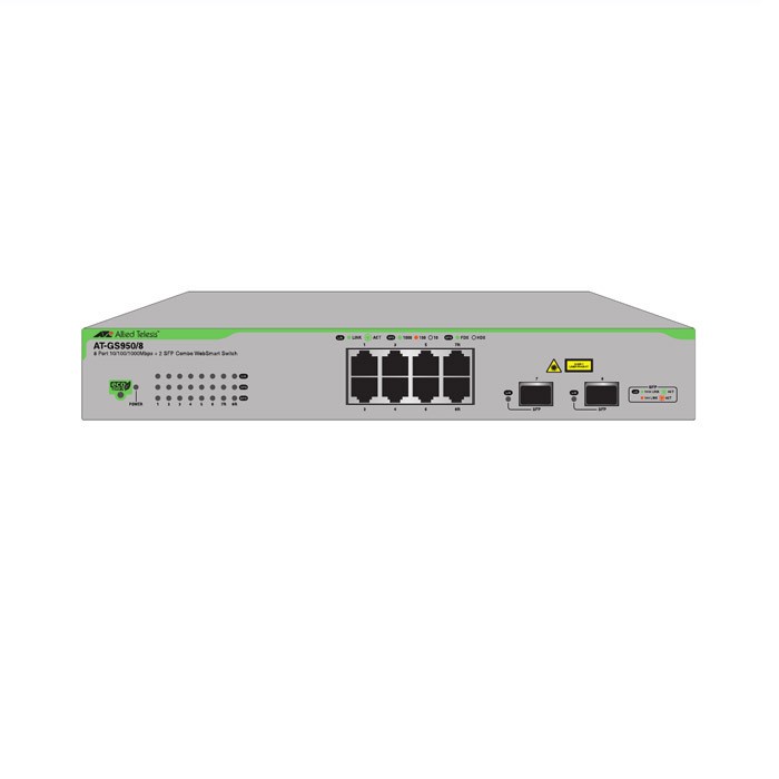 Allied Telesis Web Smart Switch 8 Gigabit + 2 SFP - AT-GS950/8
