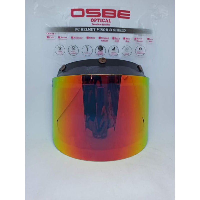 kaca flat visor osbe tegnologi water rasistant anti air iradium revo