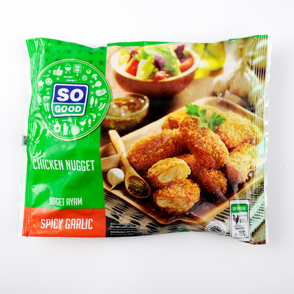 

SO GOOD CHICKEN NUGGET SPICY GARLIC 400 GR