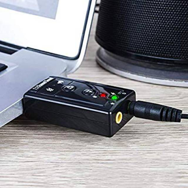 Usb sound card adapter for pc laptop computer 7.1 / usb komputer mic microphone headset soundcard