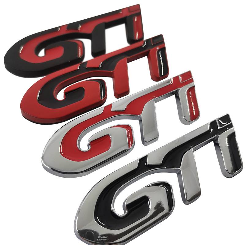 1 x Metal GTI Letter Auto Car Side Rear Emblem Badge Sticker Decal Replacement For VW Volkswagen GTI