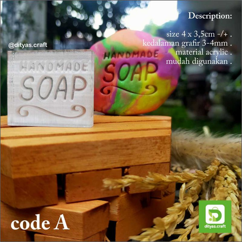 

soap stamp / stempel sabun / handmade soap code A