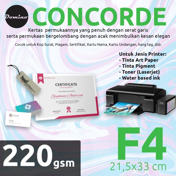 

Kertas karton Concorde 220gr Yellow F4 konkord kuning tebal Folio Concord kuning