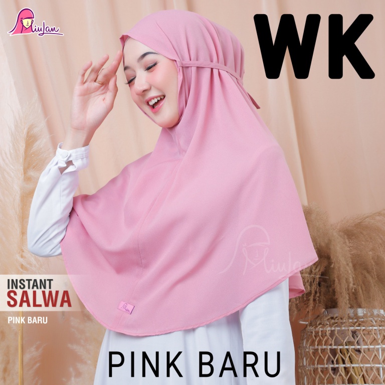 GROSIR MIULAN SALWA DEWASA-ORIGINAL-JILBAB BERGO KWALITAS JAHITAN RAPI-ORIGINAL PRODUK-KODE W-WK-PINK BARU