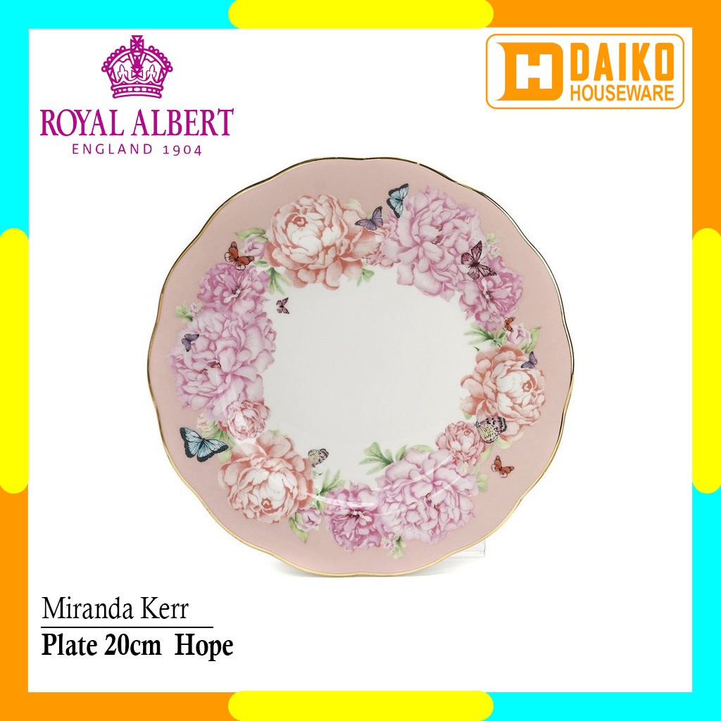 Cangkir Teh Set Royal Albert Miranda Kerr Friendship 3 Piece Set Hope Tea Cup Tea Saucer &amp; Plate 20 Cm Original Royal Albert